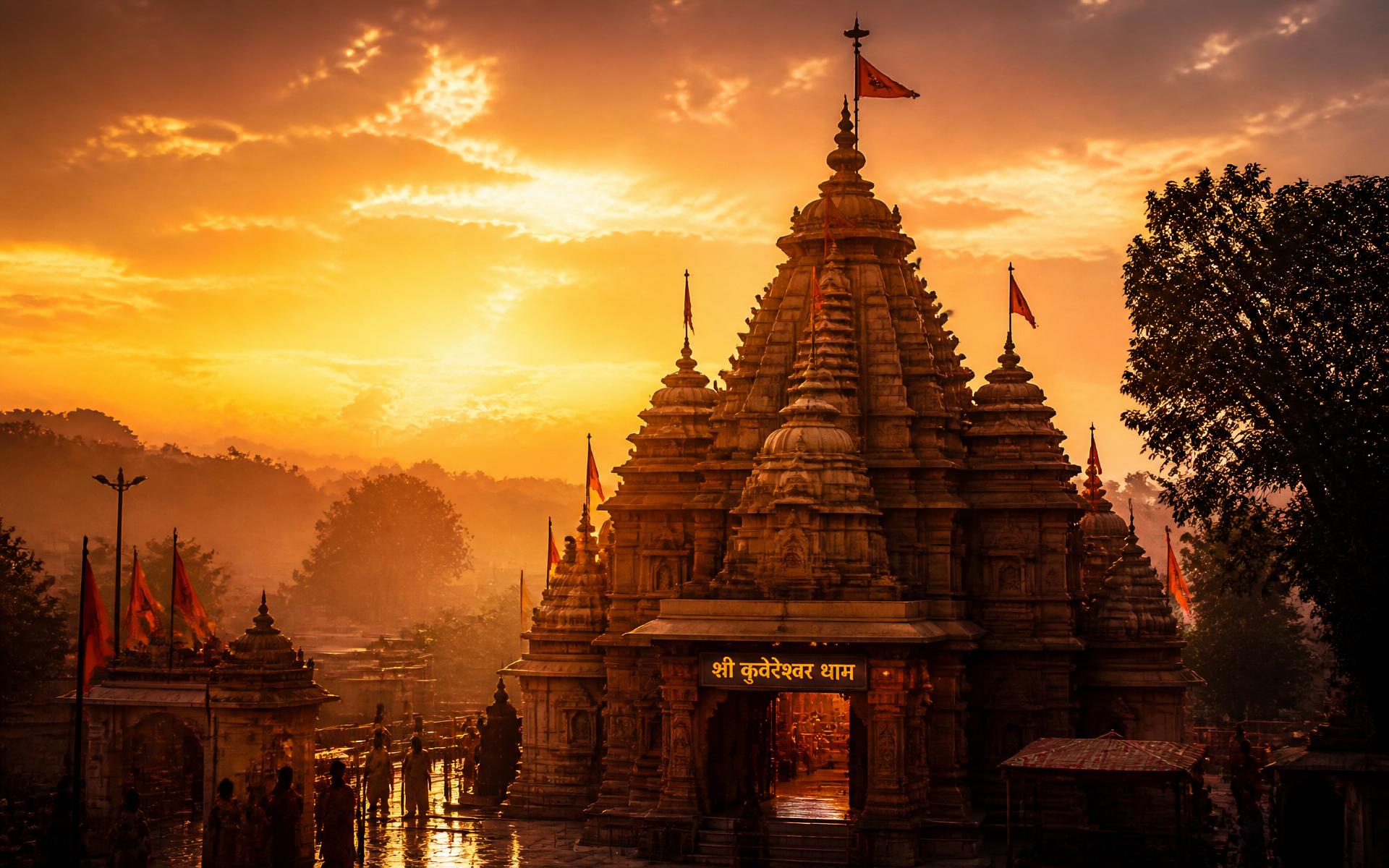 Kubereshwar Dham temple at golden hour, Sehore, Madhya Pradesh